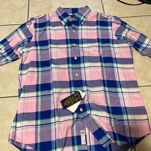 Polo Plaid Button Down Size M NEW